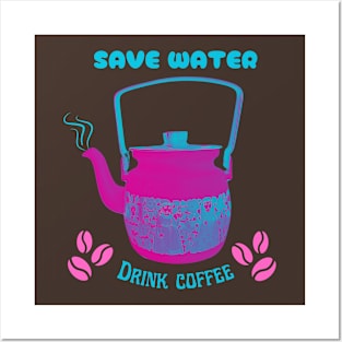 Coffee pot pop color Posters and Art